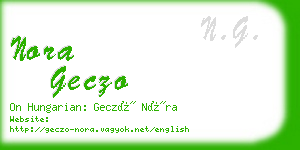 nora geczo business card